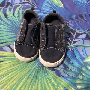 Kids Navy Blue Canvas Shoes